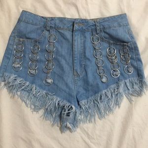 DENIM CHEEKY BOOTY SHORTS